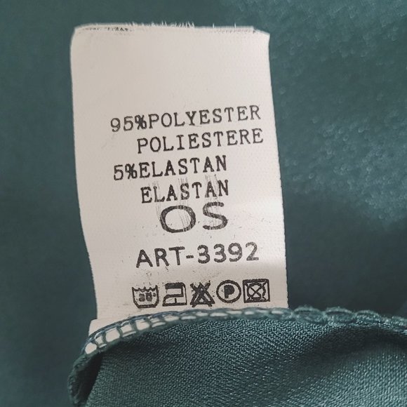 Twik Faux Satin Green Dress O/S - Picture 8 of 8